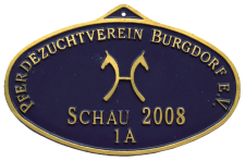 <p>Sporthaus Verden - Staldplaketter - Pferdezuchtverein Burgdorf 2008</p>