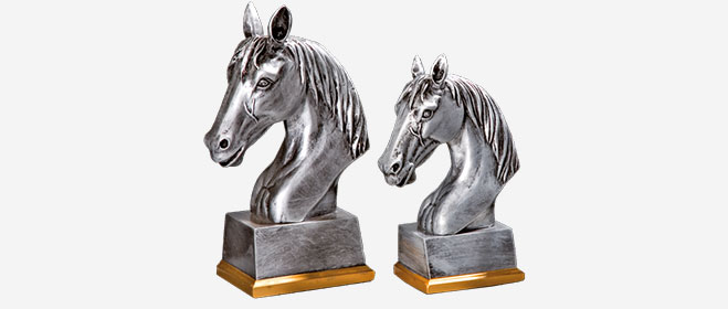 Sporthaus Verden - Trophäe Pferdekopf Silber Sporthaus Verden - Trophäe Pferdekopf Silber
