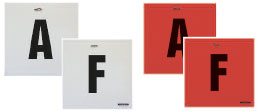 Parcoursschilder Buchstaben A-F